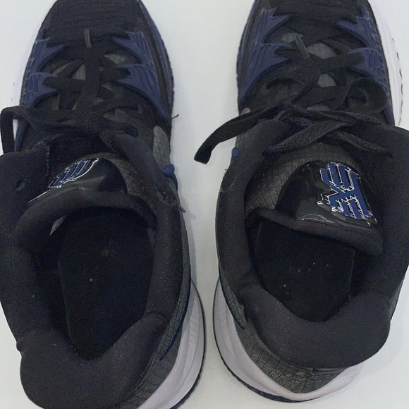 Nike Kyrie 4Midnight Navy Grey Black Mesh Lows Size 10 Men’s - VGUC - Picture 8 of 11